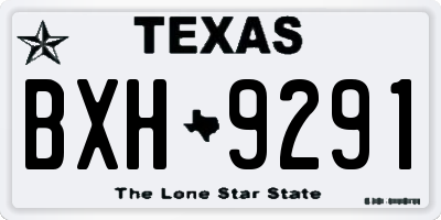 TX license plate BXH9291
