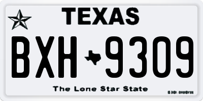 TX license plate BXH9309