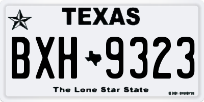 TX license plate BXH9323