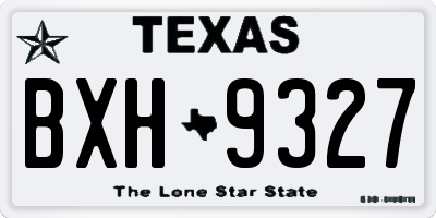 TX license plate BXH9327