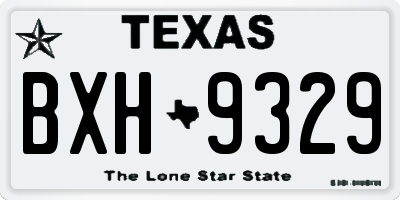 TX license plate BXH9329