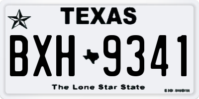 TX license plate BXH9341