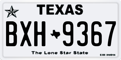 TX license plate BXH9367