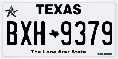 TX license plate BXH9379