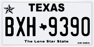 TX license plate BXH9390