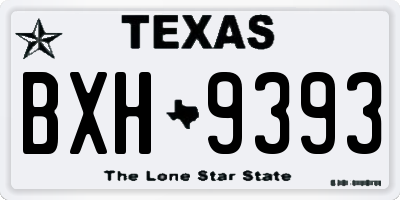 TX license plate BXH9393