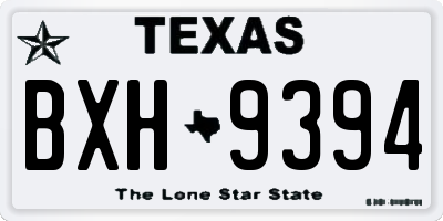 TX license plate BXH9394