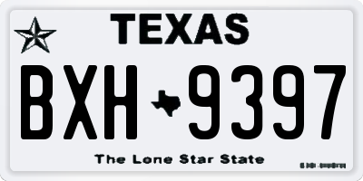 TX license plate BXH9397