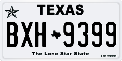 TX license plate BXH9399