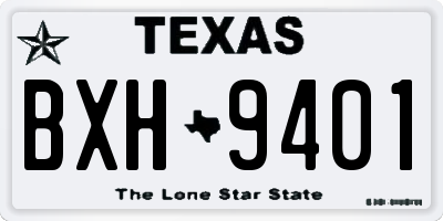 TX license plate BXH9401