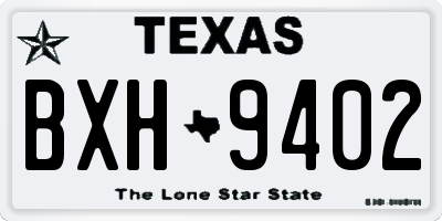 TX license plate BXH9402