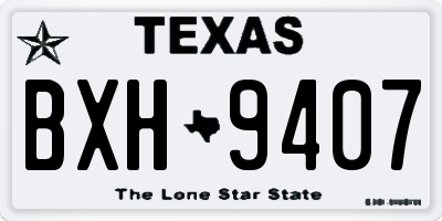 TX license plate BXH9407
