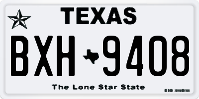 TX license plate BXH9408