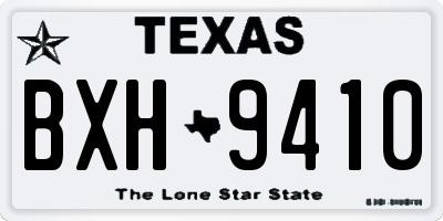 TX license plate BXH9410