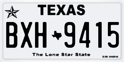 TX license plate BXH9415