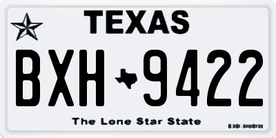 TX license plate BXH9422