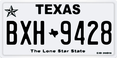 TX license plate BXH9428