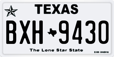 TX license plate BXH9430