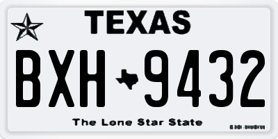TX license plate BXH9432