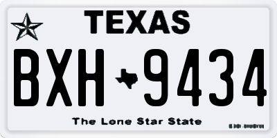 TX license plate BXH9434