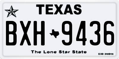 TX license plate BXH9436