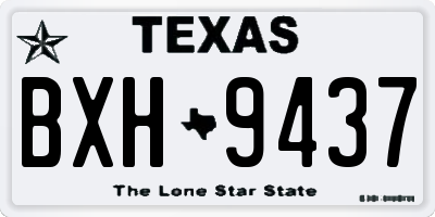 TX license plate BXH9437