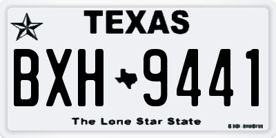 TX license plate BXH9441