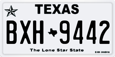 TX license plate BXH9442