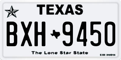 TX license plate BXH9450
