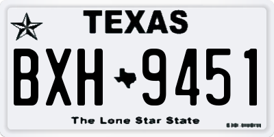 TX license plate BXH9451