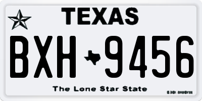 TX license plate BXH9456