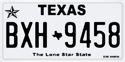 TX license plate BXH9458