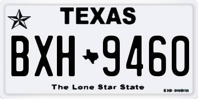 TX license plate BXH9460