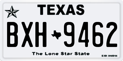TX license plate BXH9462