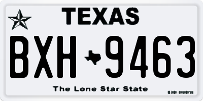 TX license plate BXH9463