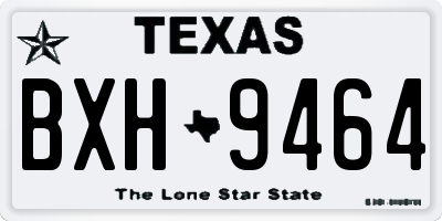 TX license plate BXH9464