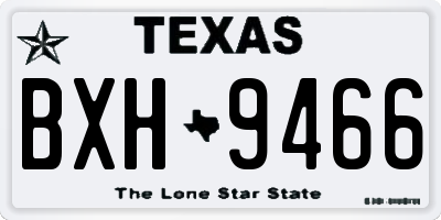 TX license plate BXH9466