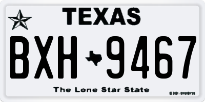 TX license plate BXH9467