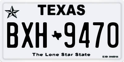 TX license plate BXH9470