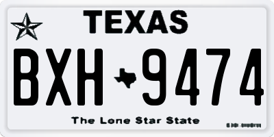TX license plate BXH9474
