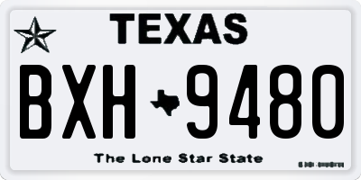 TX license plate BXH9480