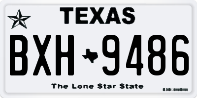 TX license plate BXH9486