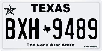 TX license plate BXH9489