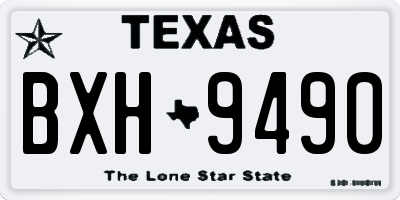 TX license plate BXH9490