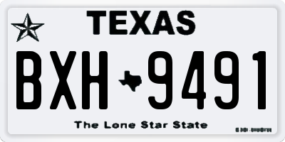TX license plate BXH9491