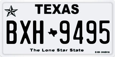 TX license plate BXH9495