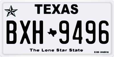 TX license plate BXH9496