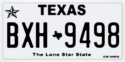 TX license plate BXH9498