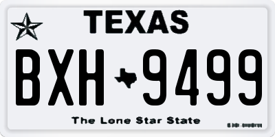 TX license plate BXH9499