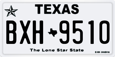 TX license plate BXH9510